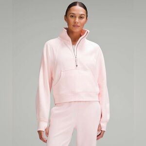 Lululemon Scuba Oversized Funnel Neck Light Half-Zip Sweatshirt - Milkshake